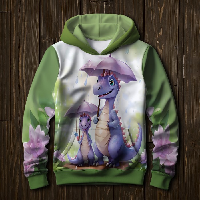 Детский худи для девочки Дракончик