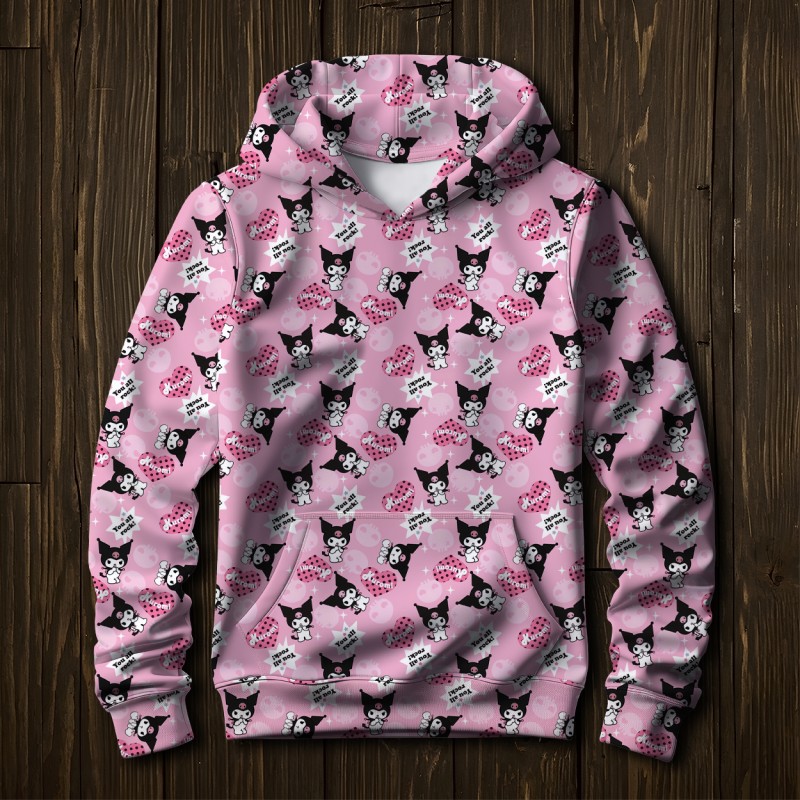 Детский худи для девочки Куроми паттерн