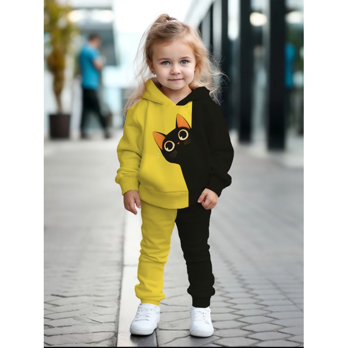 Детский костюм для девочки Черный котик