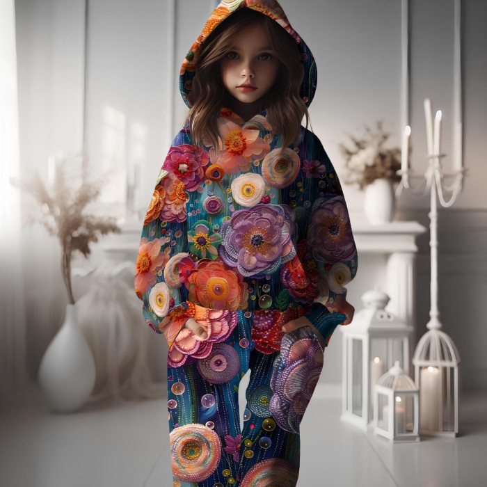 Детский костюм для девочки Цветы 3D