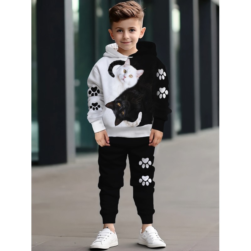 Детский костюм для мальчика Инь-Янь черный