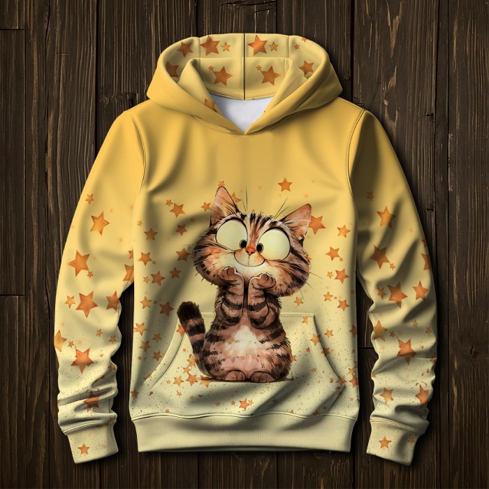 Женский худи Кот мечтатель