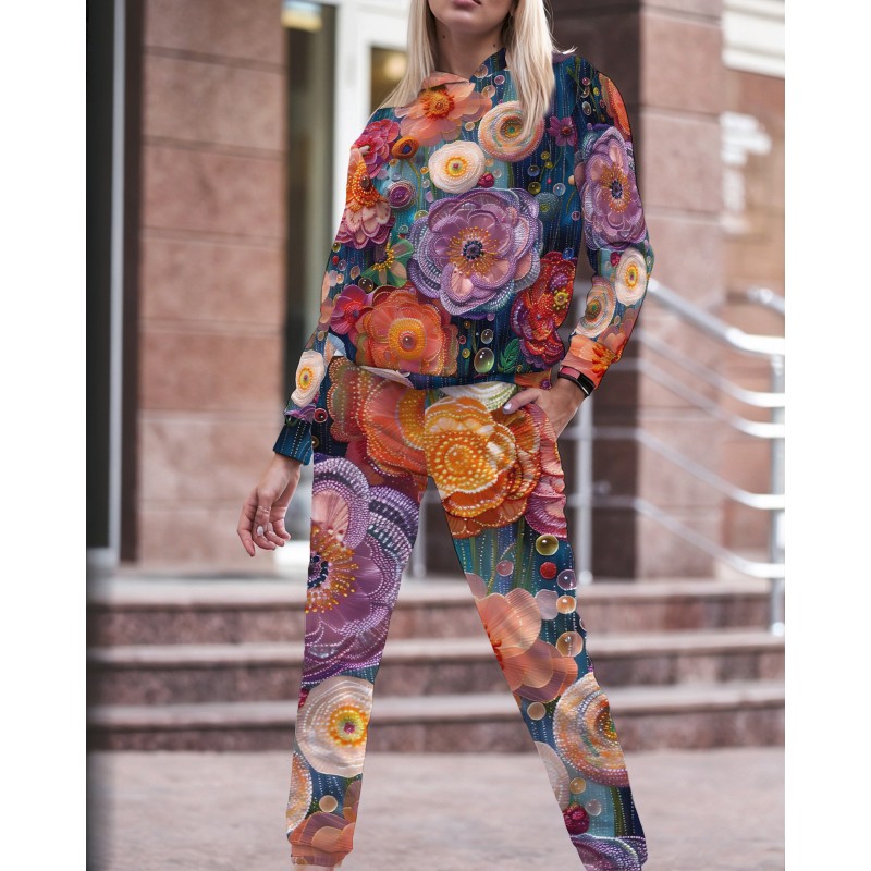 Женский костюм Цветы 2 размер XS (двунитка)