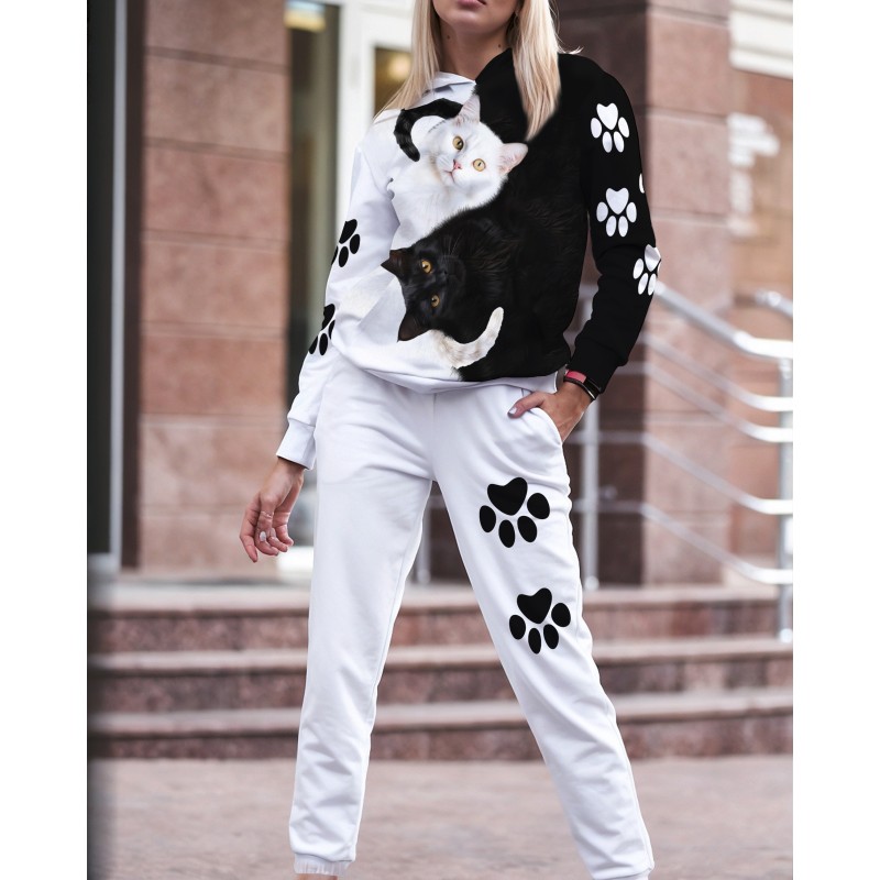 Женский костюм Инь-Янь белый размер 6XL (трехнитка)