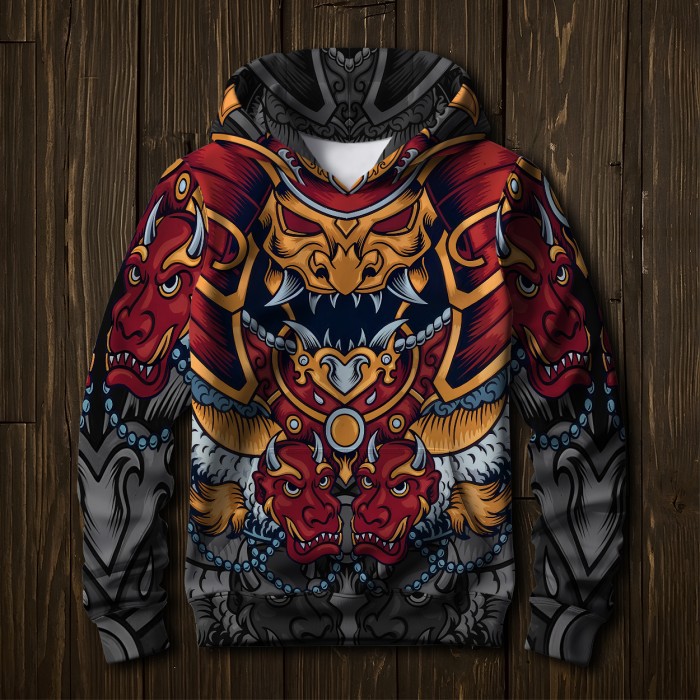 Мужской худи Самурай