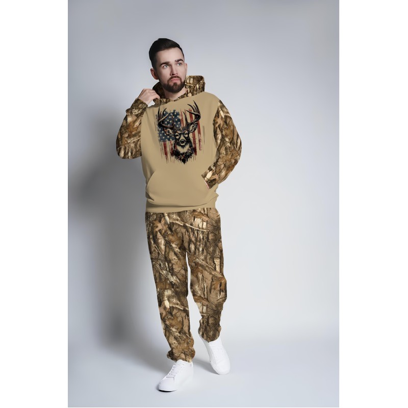 Мужской костюм Олень (камуфляжные штаны) размер L (трехнитка)