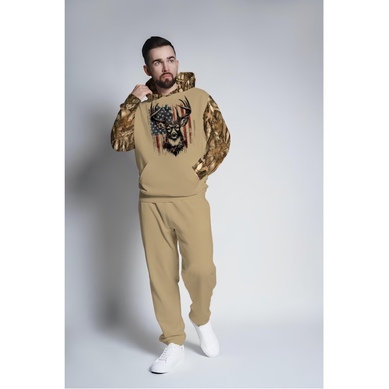 Мужской костюм Олень (бежевые штаны)